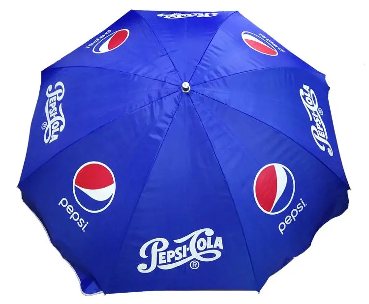 OEM Logo Printed Beach Umbrella Sea Umbrella Big Size Outdoor Sombrilla Promotional Umbrella with Company Logo