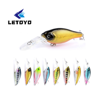 LETOYO 8.9cm Hard Fishing Baits: Floating Crank Lures