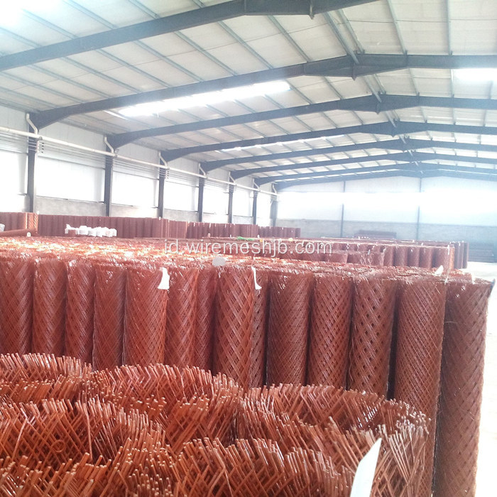 Diamond Hole Hot mencelupkan Galvanized Expanded Metal Mesh