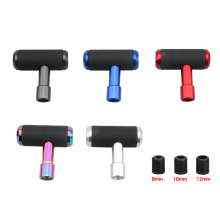 Universal Leather and Aluminum Alloy T-Handle Car Gear Shifter Lever