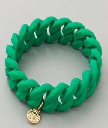 twisted wire rubber and colorful silicone chain braided bracelets