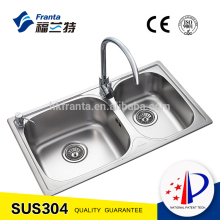 utility stainless double vessel kitchen sink