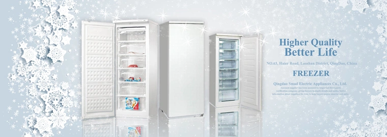 156L Solid Door Vertical Deep Freezer No Frost Freezer