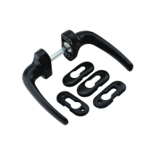 Black Aluminum Door Lock with Handle - Smart Security Accessory