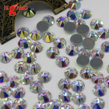Hot Fix Rhinestone Flatback Stones Crystal AB Iron On Crystals - 16 Facets