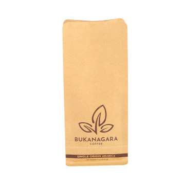 Pek Kertas Ziplock Flat Kraft Paper Bag Kopi Ziplock Pouch