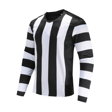 Moletom masculino vestido de futebol seco e preto branco