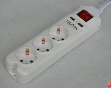 European type electrical socket with USB