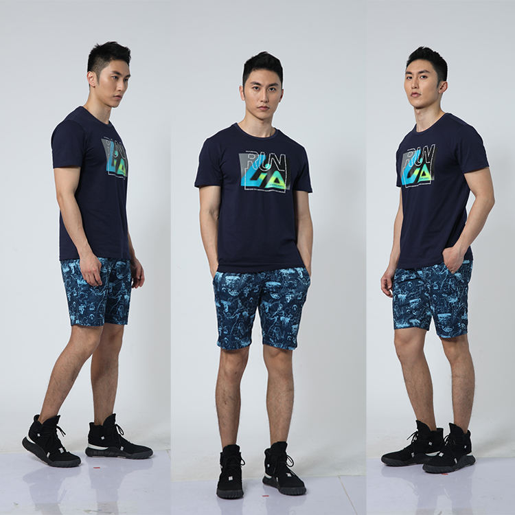 Lidong Wholesale New Design Men Printed Disual Runnerts T Shirt Men Sport