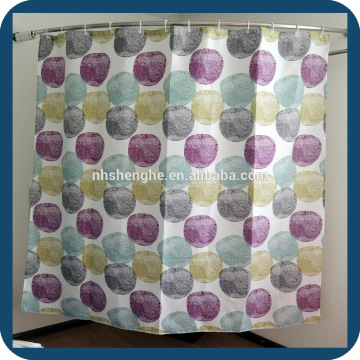 PRINTED POLYESTER BATHROOM SHOWER CURTAIN