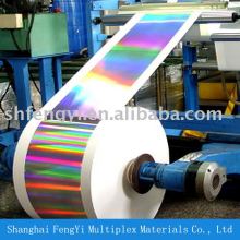 Transfer Metallized Holographic Rainbow Silver Paper (Roll)