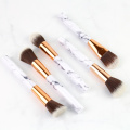 Maquillage Kabuki brosse, pinceaux de maquillage de cheveux synthétiques, poignée en bois brosse Kabuki