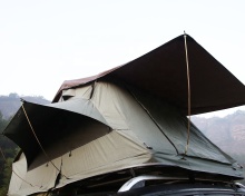 Metal Structure Outdoor Glamping Tent with Telescoping Mast Roof