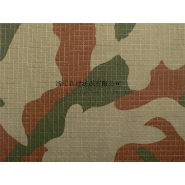 Flame Retardant Nylon Cotton Rip Stop Fabric Camouflage