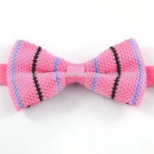 Beautiful pink knitted bowtie