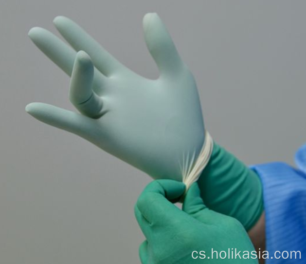9 palců Obyčejná latexová inspekční rukavice zelená