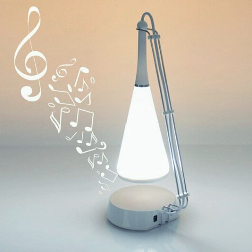 Weiße Musik LED Tischlampe