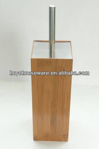 suqare wooden toilet brush holder