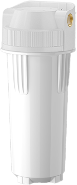 10inch White Filter Housing 1/4 Threaded Port