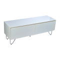 Modern White TV Cabinet with Storage