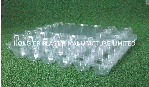 Pvc Disposable Food Trays / Hard Plastic Egg Cartons 30 Cavities