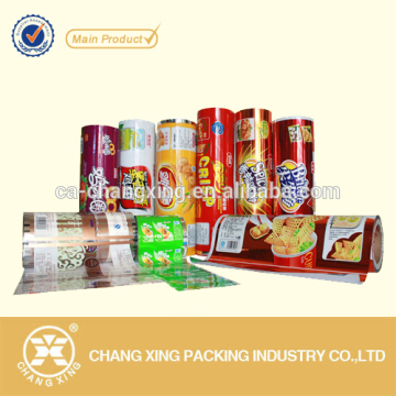food grade plastic roll film for snack food packaging for snack bar