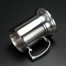 Stainless Steel Tankard Beer Mug - Big Capacity Metal Cup for Wine, Coffee, and Bartending