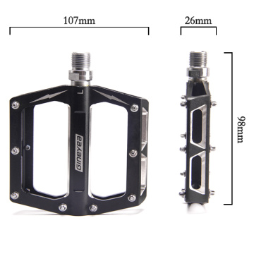 Bike Pedals Non-Slip Aluminum Alloy Pedal 9/16 Plat Cycling Platform Pedals Extruded CNC Pedals