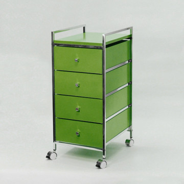 Green Plastic Home Rolling Drawer Cart for Storage