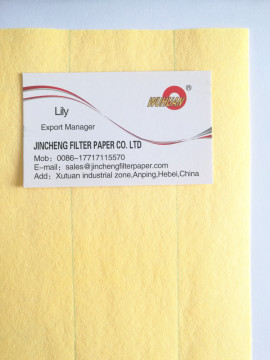 Yellow Air Filter Paper