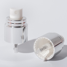 Silver Plastic Airless Lotion Pump with Cap for Foundation Lotion Treatment