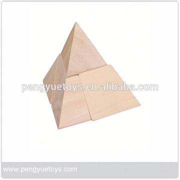 rectangle Wood Pyramid Puzzle	,	Pyramid 3D Wooden Puzzle	,	Intelligent Pyramid Cubes