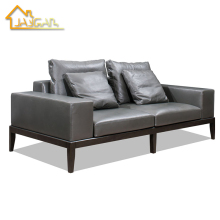 European Style Latest Hot Sales 2-Seater Leather Couch Settee for Living Room