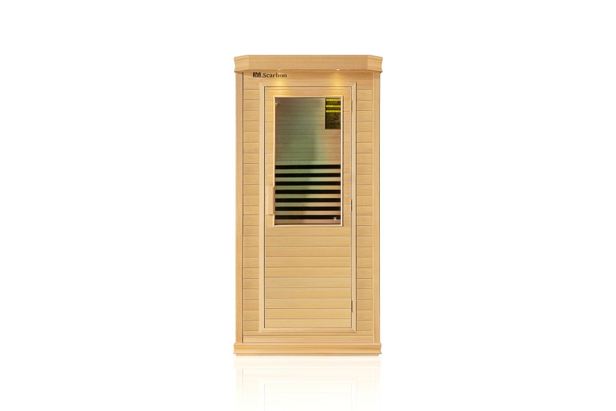 Sauna infravermelha de uma pessoa sem corrimãos