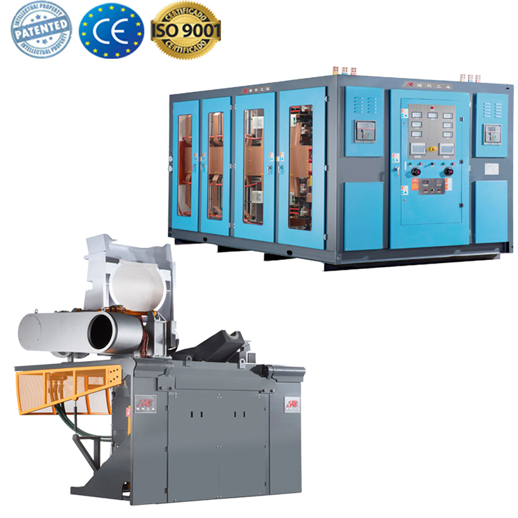 Medium frequency foundry electric silver melting furnace