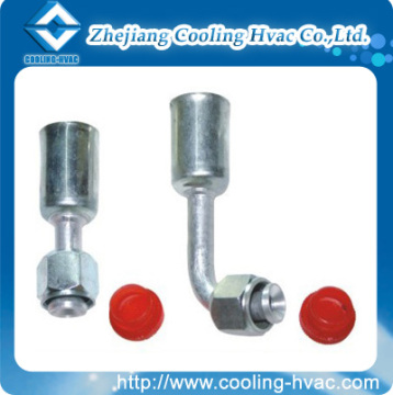 aluminum joint with iron sleeve and iron nut