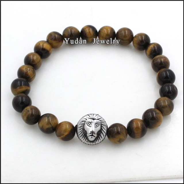 Jenia 2016 Fashion Gold Buddha Nature Stone Beads Bracelet For Men