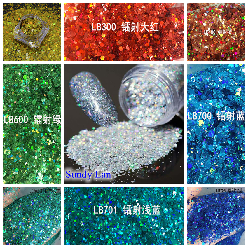 Factory price Cosmetic mixed chunky glitter pink color