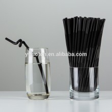 Eco-friendly Plastic Double Bendy Flexible Drinking Artistic Straws Cocktail Drink Straw Solid Assorted Colors Black,Clear
