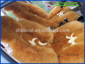 premium 3D sheepskin patchwork car seat cover