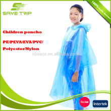 100% waterproof beautiful colors plastic disposable kids raining wear raincoat