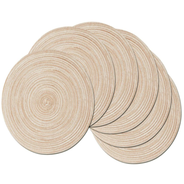 Woven Round Cotton Placemats - Custom Decorative Kitchen Table Mats