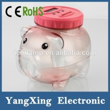 Funny Customized Digital coin bank resinic pig decoration
