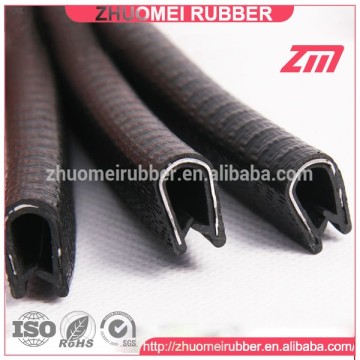 Rubber trim molding edge seal