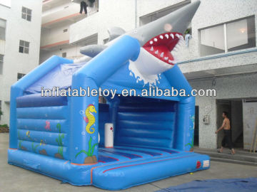 shark inflatable bouncer house, inflatable bouncer castle