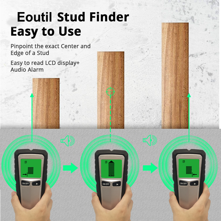 5-in-1 Muti-function With Backlight LCD Display Electronic Wall Beam Scanner Stud Center Finder