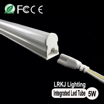 Milky cover t5 led tube integration, 300mm integrated t5 led tube, t5 5w led tube lighting