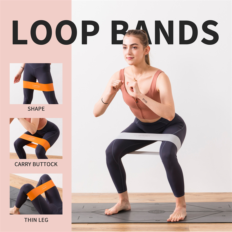 Bandas de resistência ao loop de fitness de impressão personalizadas Conjunto de bandas