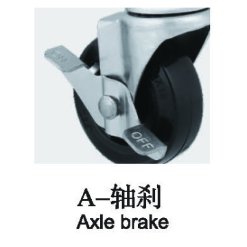 Mini 1.5 Inch 30kg Threaded Brake TPE Caster