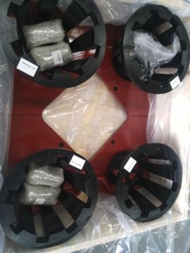 Pump expeller, bearing assembly, volute liner, volute packing